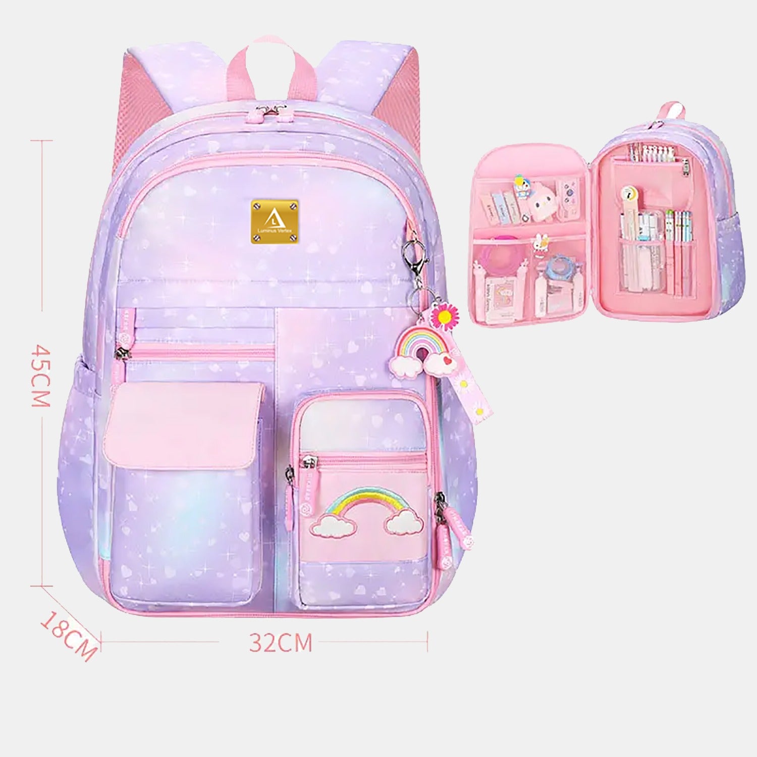 Rainbow Rhapsody School Bag for Girls